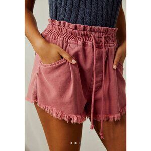 Free People Kalani Dusty Rose Pull On Shorts - Large